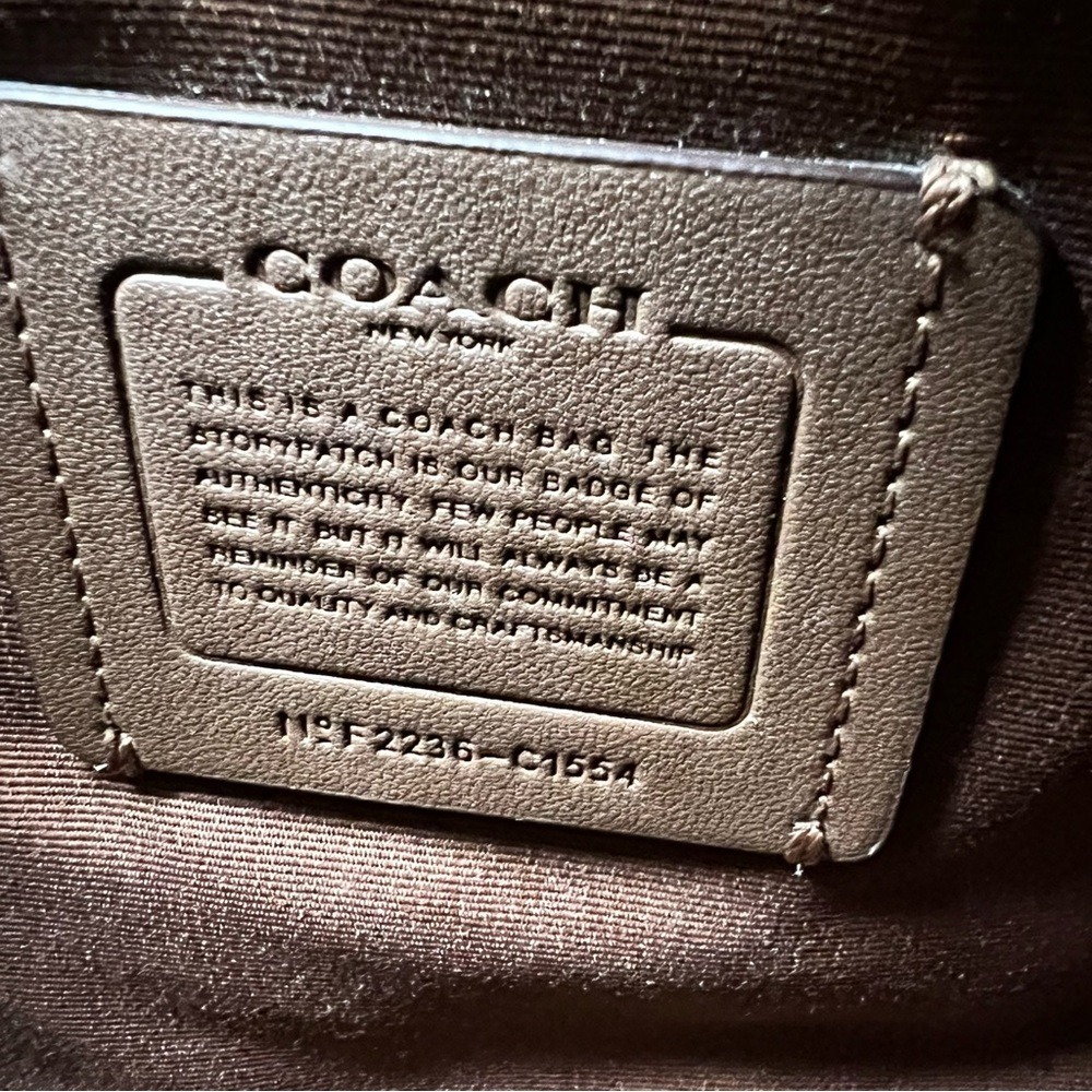 Coach Rowan File Bag Signature Canvas Crossbody Khaki Saddle C1554 - Picture 5 of 14